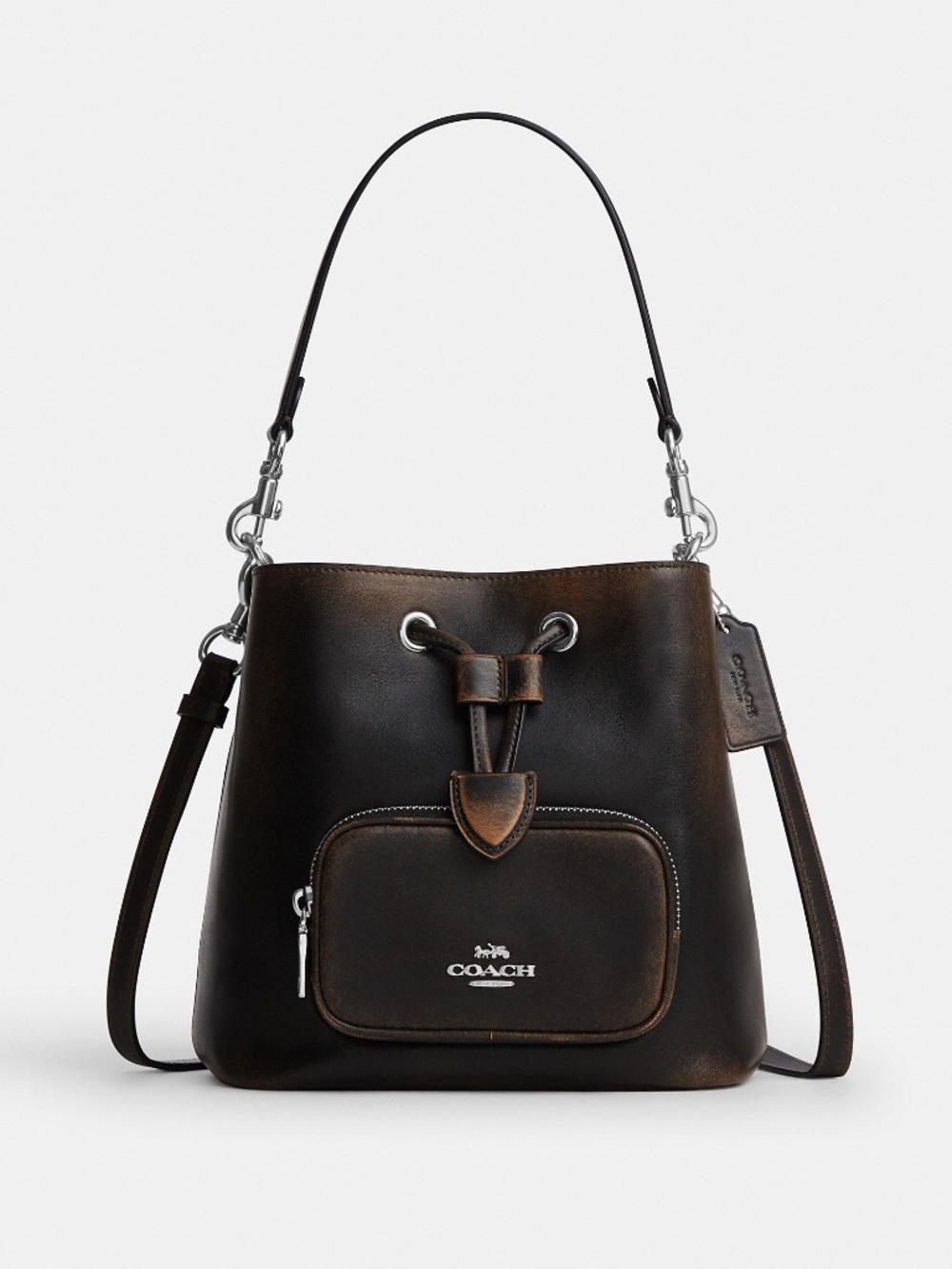 Coach Outlet Rowan Bucket Bag With Pocket In Loved Leather